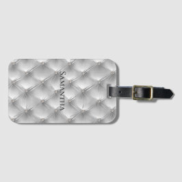 Etiqueta Para Maletas Terciopelo de imitación gris suave de lujo