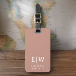 Etiqueta Para Maletas Terracotta Monograma moderno Minimalista<br><div class="desc">Aumente su experiencia de viaje con nuestro clásico elegante y moderno Monograma Minimalista Etiqueta para el equipaje. Este accesorio de diseño meticuloso combina a la perfección la elegancia atemporal con el minimalismo contemporáneo, asegurando que su equipaje se destaque con la sofisticación. Diseñada con precisión y atención a los detalles, esta...</div>