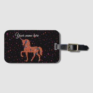 Etiqueta Para Maletas Terrazzo Unicorn