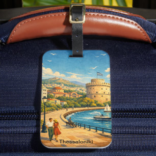 Etiqueta Para Maletas Tesalónica Grecia Viajes Vintage