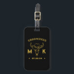 Etiqueta Para Maletas Texas Cowboy Monograma Mejor Hombre Groomsmen<br><div class="desc">Regalos personalizados para los padrinos y el mejor hombre con temática de vaquero del oeste. Decorada con gorra de vaquero con letra occidental vintage. El texto y el color son editables utilizando la herramienta de diseño para que se ajuste a su ocasión. Obtén este regalo de personalizar para boda, despedida...</div>