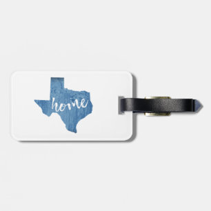 Etiqueta Para Maletas Texas Home Wood Grain