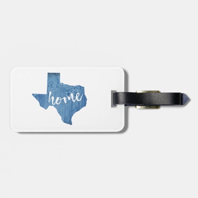 Etiqueta Para Maletas Texas Home Wood Grain (Atrás Horizontal)
