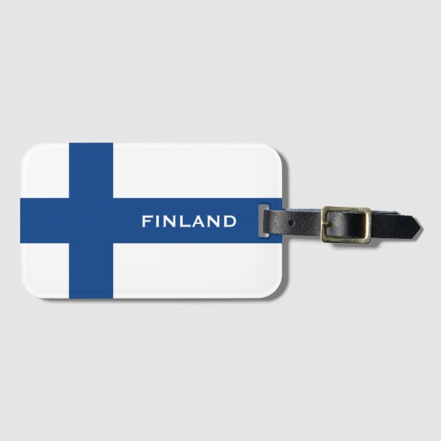 Etiqueta Para Maletas texto personalizado FINLAND (Anverso horizontal)