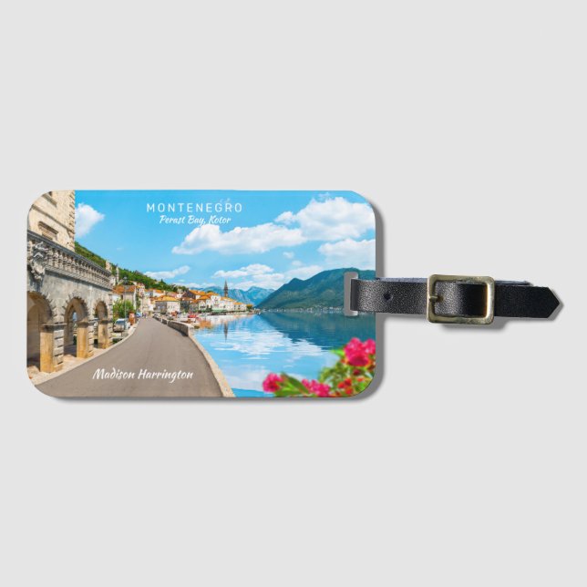 Etiqueta Para Maletas Texto personalizado Montenegro (Anverso horizontal)