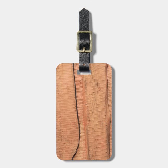 Etiqueta Para Maletas Textura de madera (Frente Vertical)