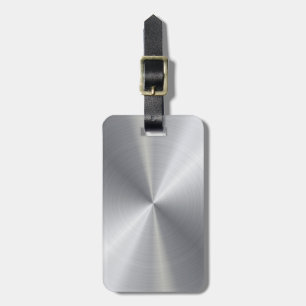 Etiqueta Para Maletas Textura radial metálica personalizada 2