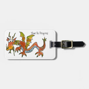 Etiqueta Para Maletas Thar Be Dragons