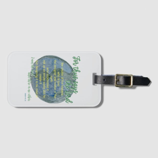 Etiqueta Para Maletas The Earth He Formed (Anverso horizontal)