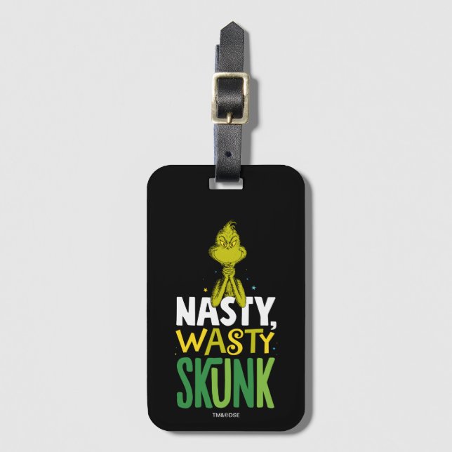 Etiqueta Para Maletas The Grinch | Nasty Wasty Skunk (Anverso vertical)