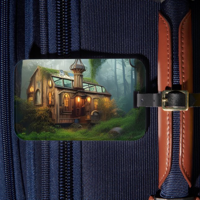 Etiqueta Para Maletas The River Workshop | Steampunk  (Anverso In Situ 4)