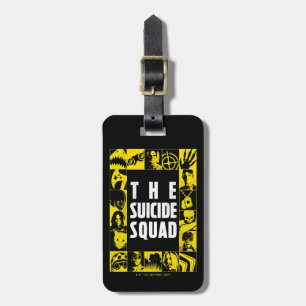 Etiqueta Para Maletas The Suicide Squad   Yellow & Black Icon Blocks