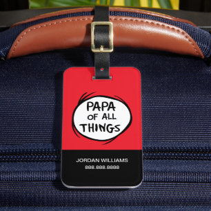 Etiqueta Para Maletas Thing One Thing Two - Papá de todas las cosas