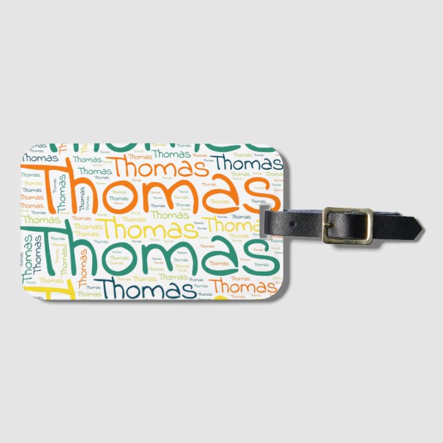 Etiqueta Para Maletas Thomas (Anverso horizontal)