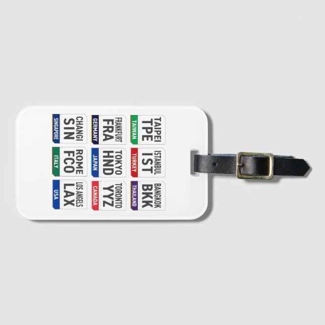 Etiqueta Para Maletas Three Letter Code (Anverso horizontal)