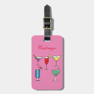 Etiqueta Para Maletas Thunder_Cove de surtido de bebidas de cóctel
