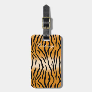 Etiqueta Para Maletas Thunder_Cove del patrón de bandas de tigre
