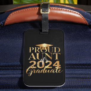 Etiqueta Para Maletas Tía orgullosa de una graduación de la promoción de