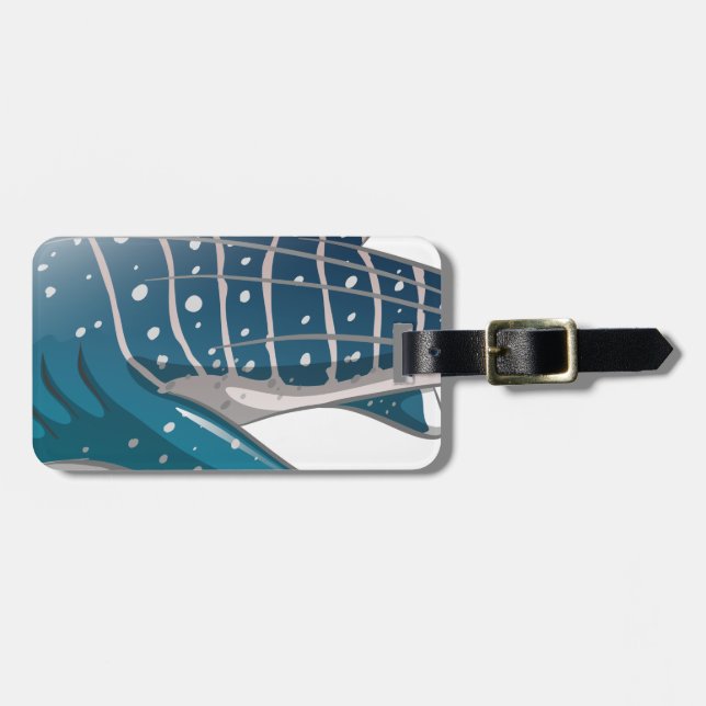 Etiqueta Para Maletas Tiburón de ballena (Frente Horizontal)