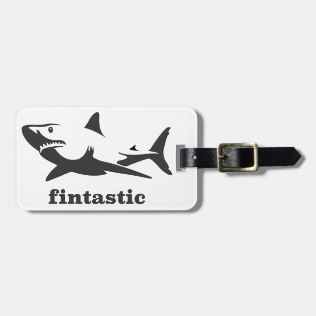 Etiqueta Para Maletas Tiburón - fintastic (Frente Horizontal)