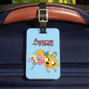 Etiqueta Para Maletas Tiempo de aventura   Dama, Bubblegum, Finn y Jake
