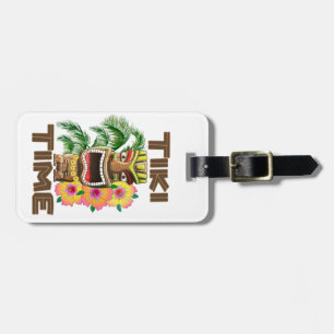 Etiqueta Para Maletas Tiempo de Hawaii Luau Tiki