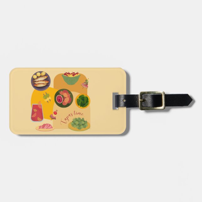 Etiqueta Para Maletas Tiempo de Tapas (Frente Horizontal)