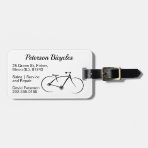 Etiqueta Para Maletas Tienda de bicicletas de reparación Minimalista