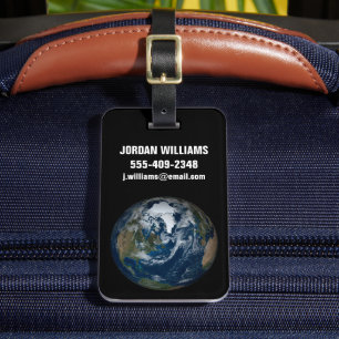 Etiqueta Para Maletas Tierra Con Nubes Y Hielo Marítimo 2