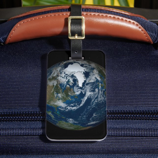 Etiqueta Para Maletas Tierra Con Nubes Y Hielo Marítimo 2 (Anverso In situ 2)