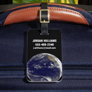 Etiqueta Para Maletas Tierra Con Tres Ciclones Tropicales En El Pacífico