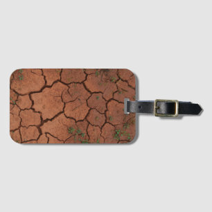 Etiqueta Para Maletas tierra seca y agrietada
