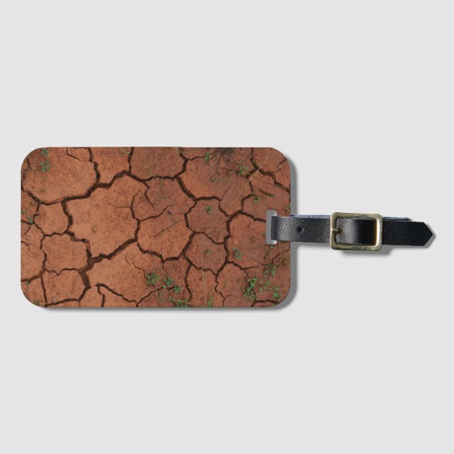 Etiqueta Para Maletas tierra seca y agrietada (Anverso horizontal)