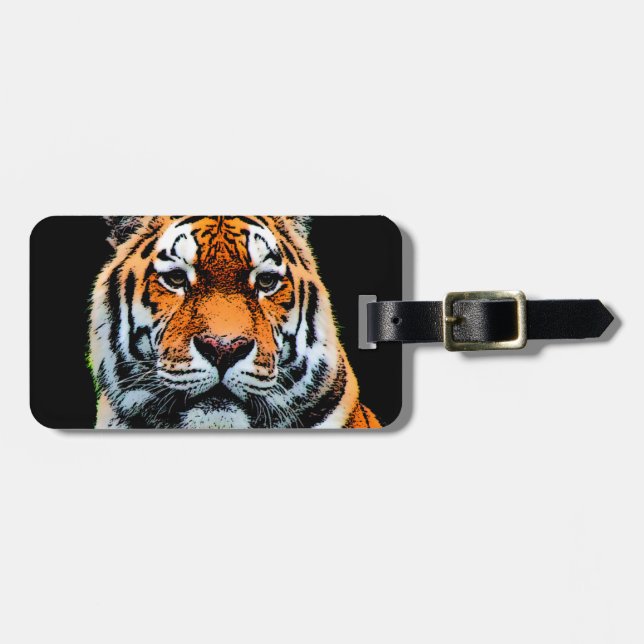 Etiqueta Para Maletas Tiger Eye Inspirador (Frente Horizontal)