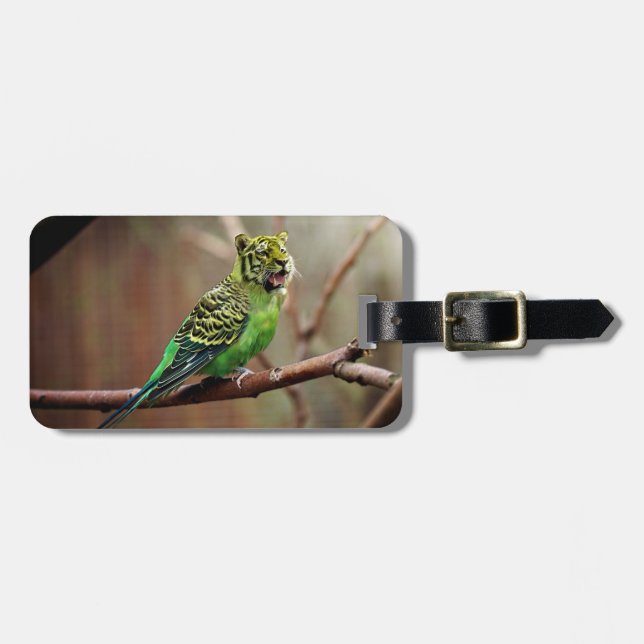 Etiqueta Para Maletas Tiger Parakeet (Frente Horizontal)