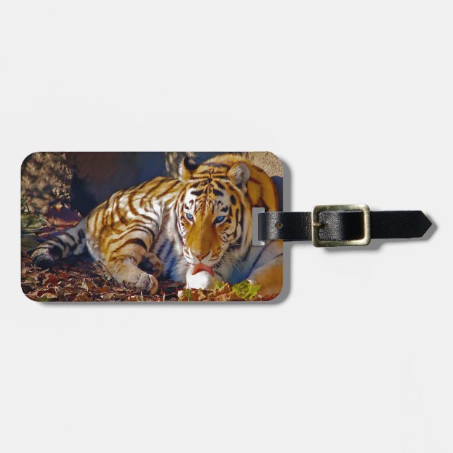 Etiqueta Para Maletas Tigre (Frente Horizontal)