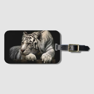 Etiqueta Para Maletas Tigre blanco