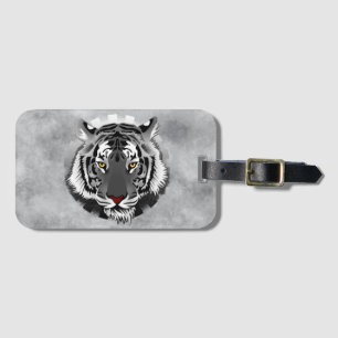 Etiqueta Para Maletas Tigre Blanco Y Negro
