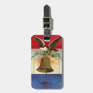 Etiqueta Para Maletas timbre de libertad de águila calva arte vintage pa