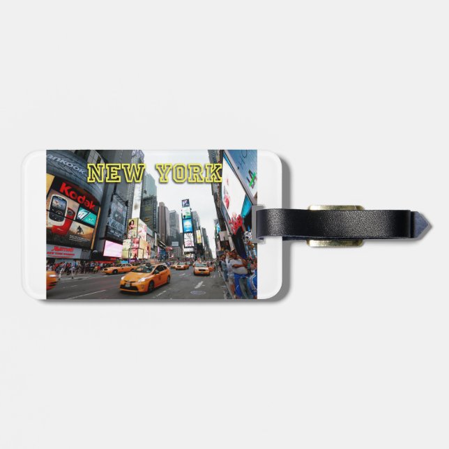 Etiqueta Para Maletas Times Square New York City USA (Atrás Horizontal)