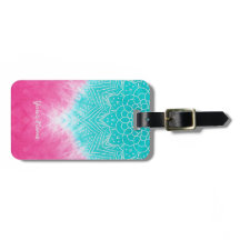 Tinta rosa y azul con estilo Mandala Sway