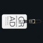 Etiqueta Para Maletas Tipografía de grado moderna graduación simple míni<br><div class="desc">diseño</div>