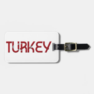 Etiqueta Para Maletas Tipografía de la bandera turca de Turquía