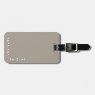 Etiqueta Para Maletas Tipografía minimalista de máquina de escribir en e