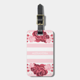 Etiqueta Para Maletas Tiras florales Rosas