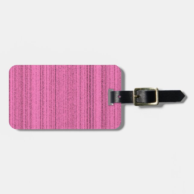 Etiqueta Para Maletas Tiras rosadas (Frente Horizontal)