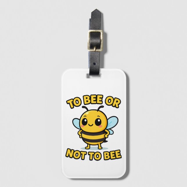 Etiqueta Para Maletas To bee or not to bee (Anverso vertical)