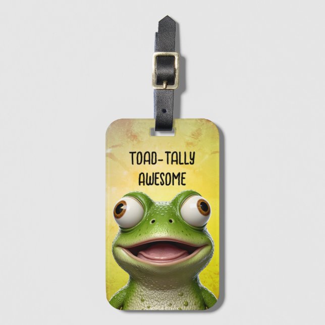 Etiqueta Para Maletas ToadTally Awesome (Anverso vertical)