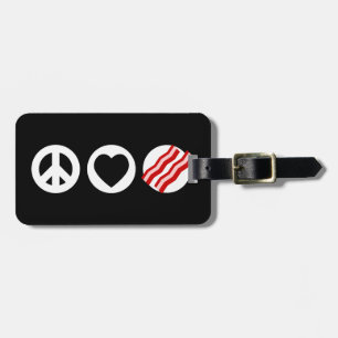 Etiqueta Para Maletas Tocino del amor de la paz