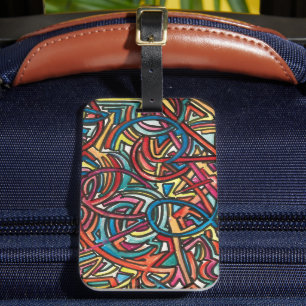 Etiqueta Para Maletas Todos los caminos terminan allí-Arte abstracto pin
